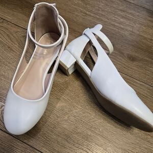 Girls Dress Shoes Princess Wedding Dance  Chunky High Heels Big Kid 5 White